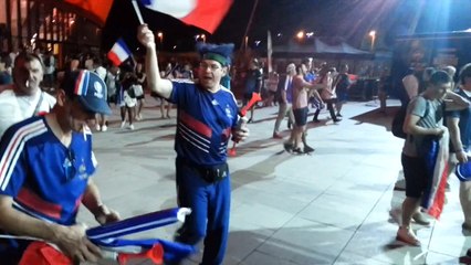 A la sortie du zénith de Strasbourg après la victoire de la France contre l'Allemagne à L'Euro 2016
