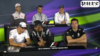 F1 (2016) British GP - The drivers face the press