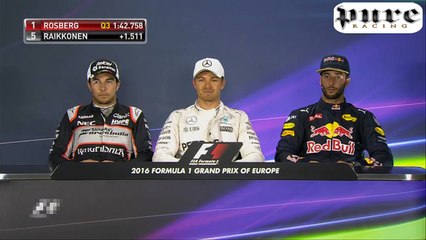 F1 (2016) European GP - Post qualifying press conference