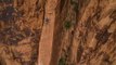 Drone Captures Aerial View of Rock Climbing in Moab, Utah