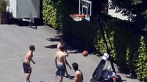 Germany National Football Team Playing Basketball