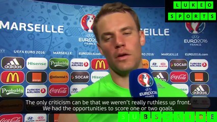Manuel Neuer post match  interview  [FRANCE 2-0 GERMANY  EURO 2016]