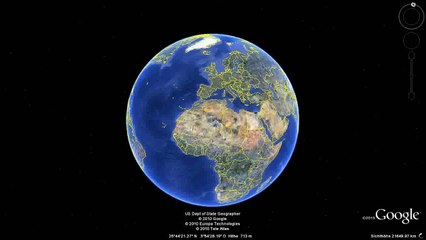 Google Earth HD 2011 - Places and the UFO disclosure (1/9)