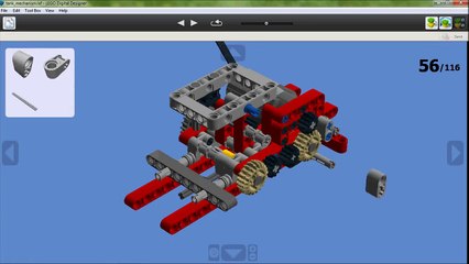 LEGO technic tank with 25 projectiles - building instructions