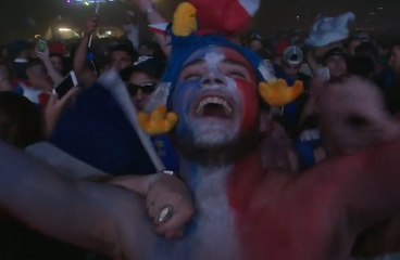 Ambiance de folie après la victoire de la France contre l'Allemagne