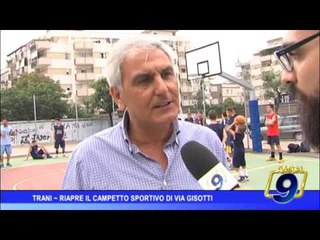 Trani | Riapre il campetto sportivo di via Gisotti