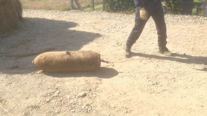 Une bombe de 230 kg neutralisée et évacuée à Condé en Normandie