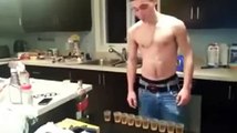 Guy drinks 10 shots of alcohol in 30 seconds