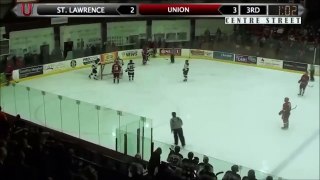 Glass shatters vs St. Lawrence - 2/27/15