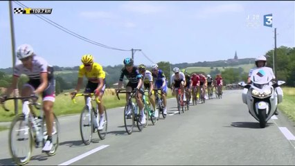 7e étape : l’échappée du jour avec le maillot jaune et Nibali