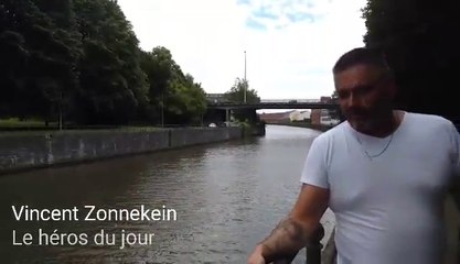 Tournai: Vincent Zonnekein a plongé dans l'Escaut pour sauver un chien