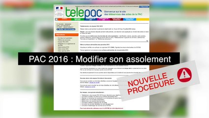 Minute Pac - Modification d'assolement