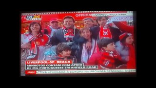 Adeptos do Braga em Liverpool antes do jogo || 2011-03-17