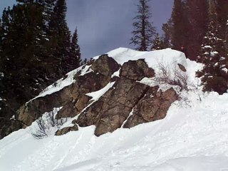 Jackson Hole Cliff Drop 15 feet