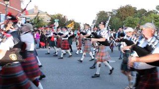 Mass Pipe Band parade in Kincardine Aug  24, 2013