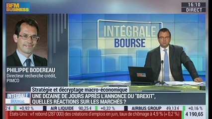L'actu  macro-éco: Une dizaine de jours après l'annonce du "Brexit", quelles réactions sur les marchés ? - 08/07