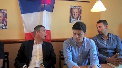 Nicolas Dupont-Aignan à la recherche de parrainages dans l'Yonne