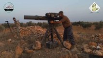 #كتائب_ثوار_الشام  تدمير مدفع 23 بصاروخ تاو على جبهة السابقية في ريف حلب الجنوبي