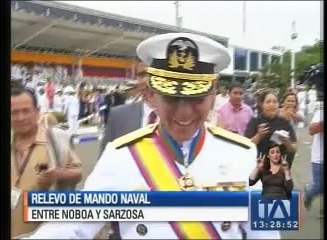 Relevo de mando naval entre Noboa y Sarzosa