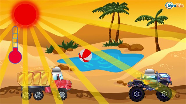 МУЛЬТИКИ про машинки. Грузовик и Монстр Трак - Трек в пустыне. Сборник мультиков
