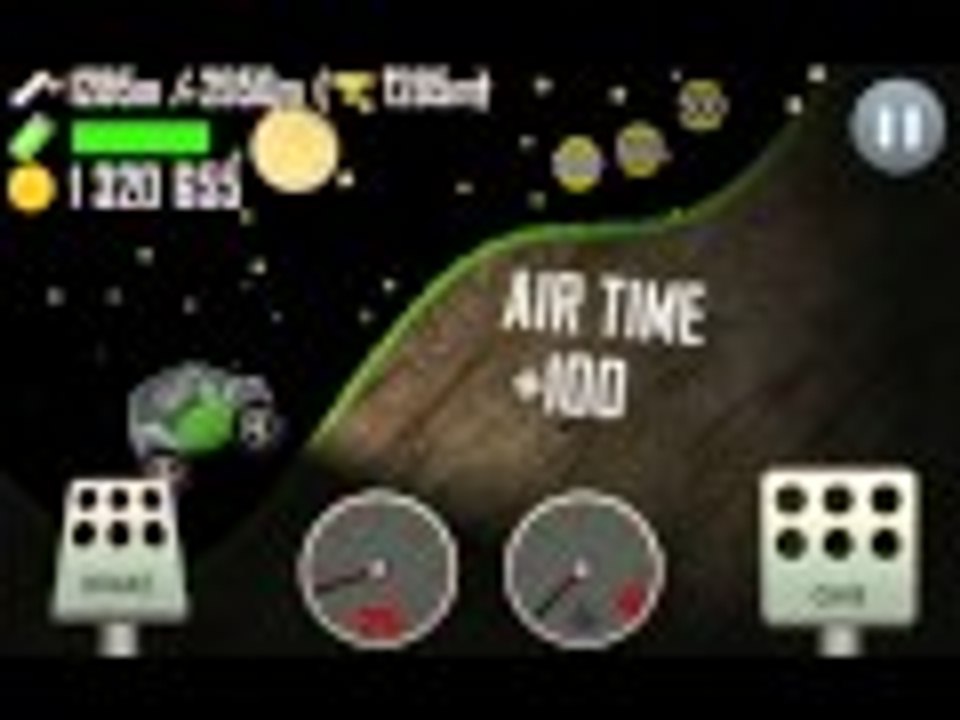 Hill Climb Racing Electric Car on the Night Level