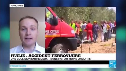 Collision frontale entre deux trains en Italie - "Situation dramatique" : Au moins 20 morts