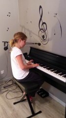 Edvard grieg au piano ( au matin océane lebel  )