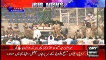 Edhi's coffin reaches Karachi's National Stadium for funeral prayers