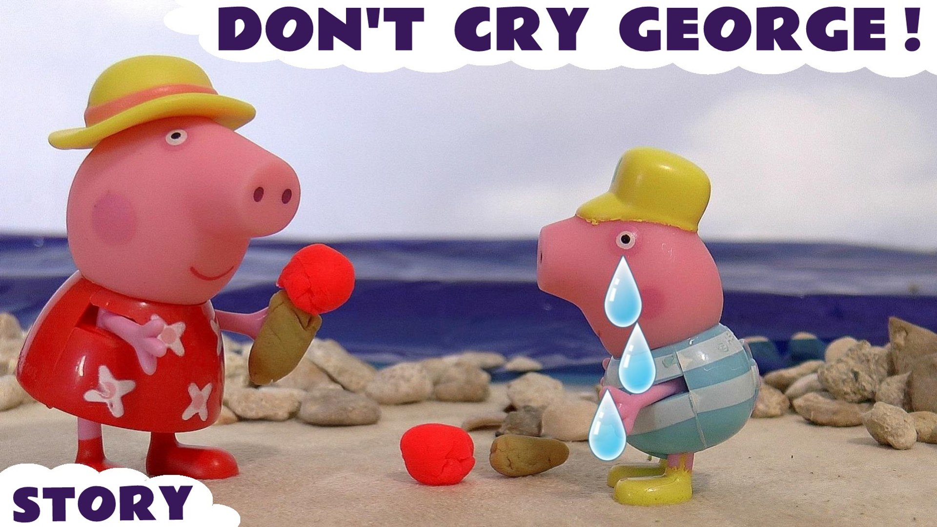 DON'T CRY GEORGE --- Join Peppa Pig as George drops his Play Doh Ice Cream  and losses his football, but finishes at the funfair! Featuring Play-Doh  and many more family fun toys,