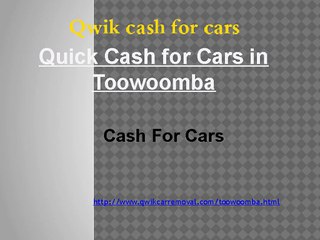 Quick Cash for Cars in Toowoomba