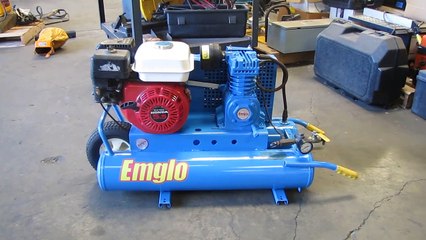Emglo Wheelbarrow Air Compressor Honda Gas Powered 5HGA-8P 8 Gallon