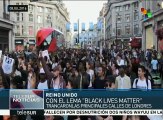 Británicos se unen a protestas por violencia policial en EE.UU.