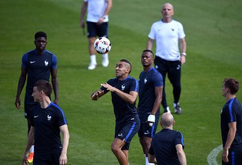 Dernier entrainement des Bleus à Clairefontaine avant France - Portugal