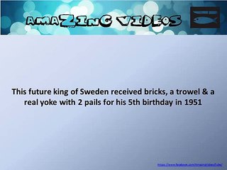 This future king of Sweden received bricks, a trowel & a real yoke with 2 pails # Quiz # Question