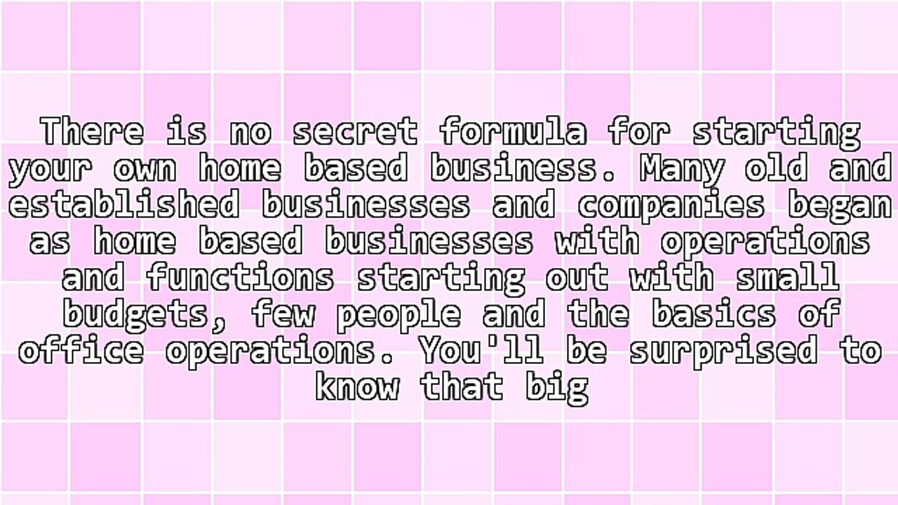 Basics of Starting a Home Based Business!