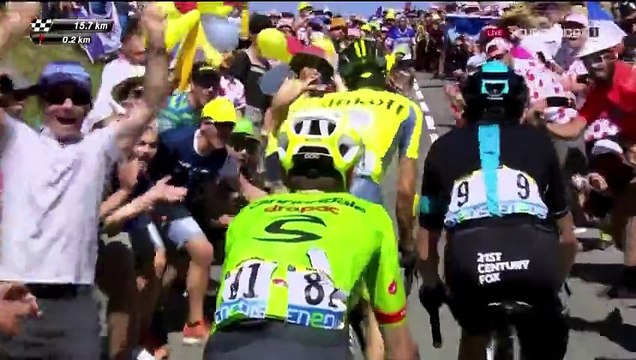 Самое интересное за 18 км до финиша 8 го этапа Tour de France 2016 (ВИДЕО).