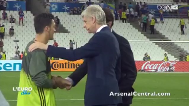Arsene Wenger Console Mesut Ozil After Defeat To France!