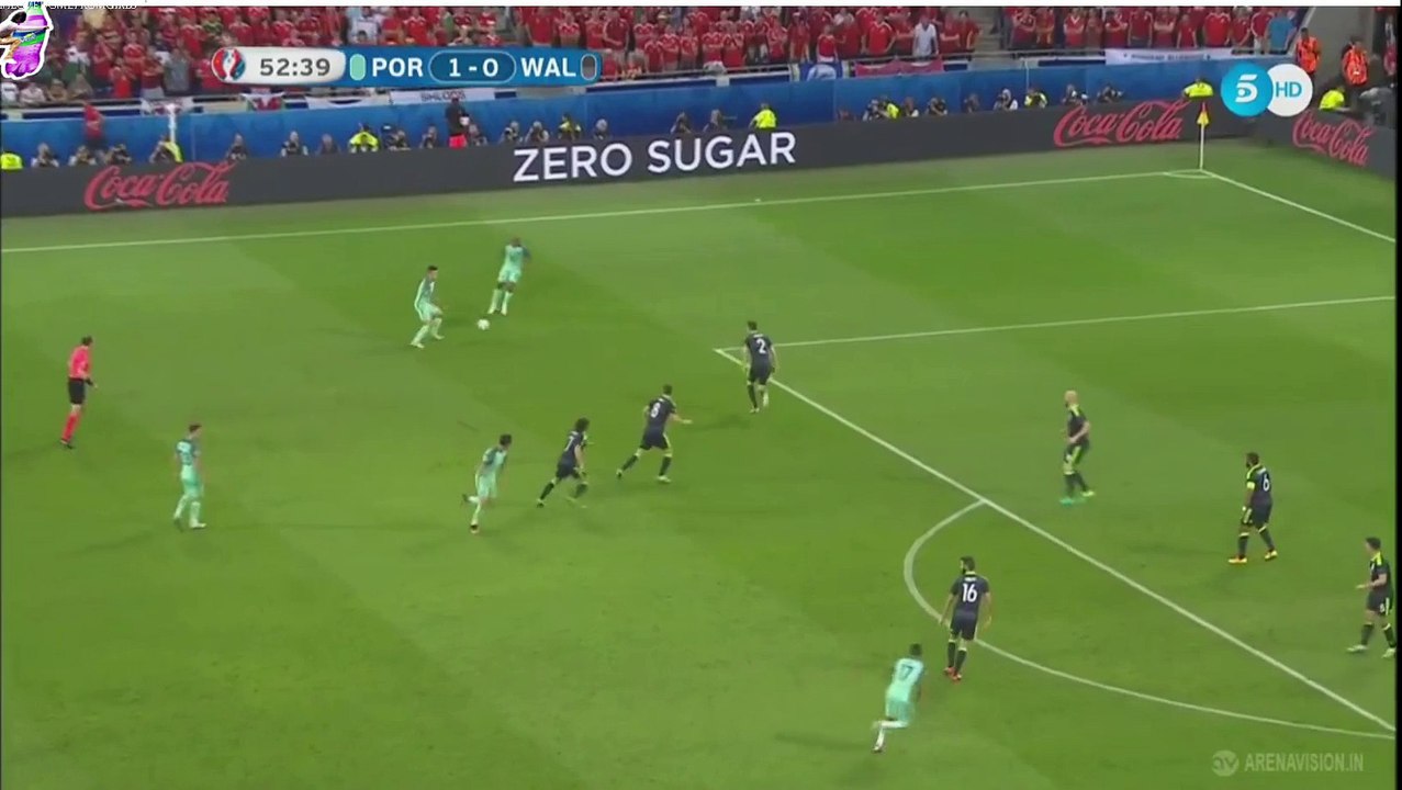 But de Nani - Portugal 2-0 Pays de Galles -2016.07.06