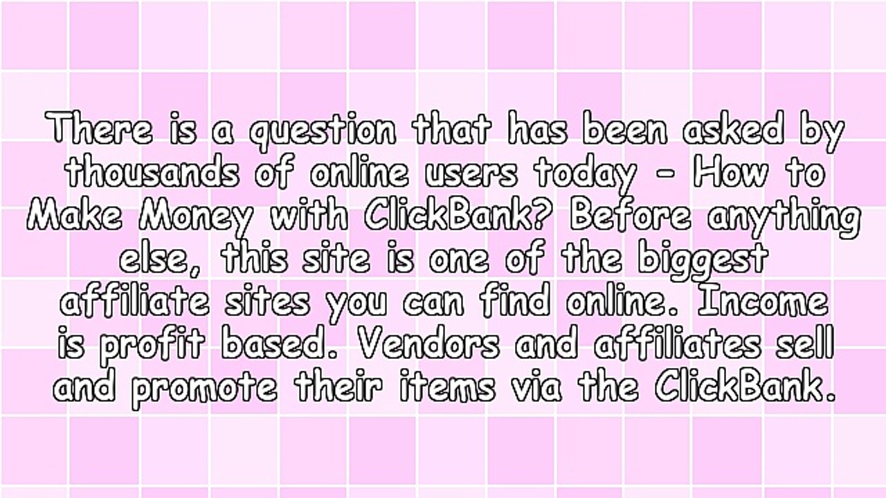 Real Money Can Be Found With ClickBank