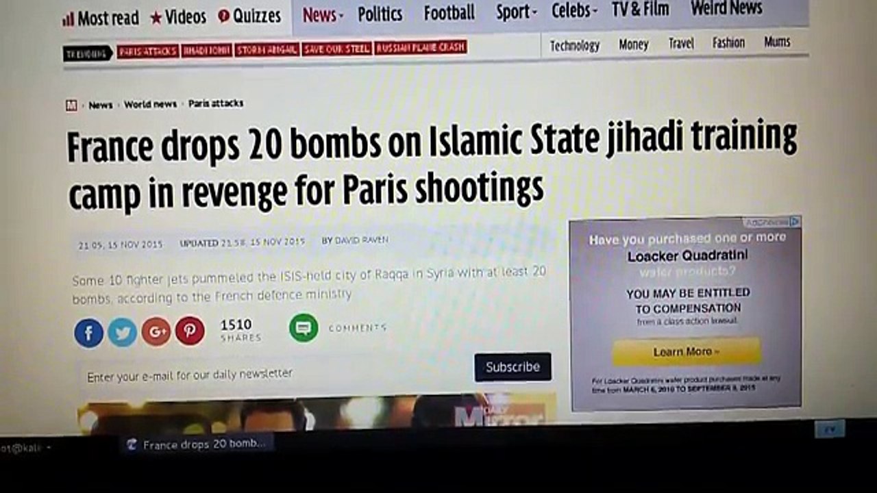 World war 3 Declared France attacks Syria