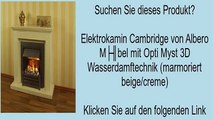 Elektrokamin Cambridge von Albero Möbel mit Opti Myst 3D Wasserdamftechnik (marmoriert beig