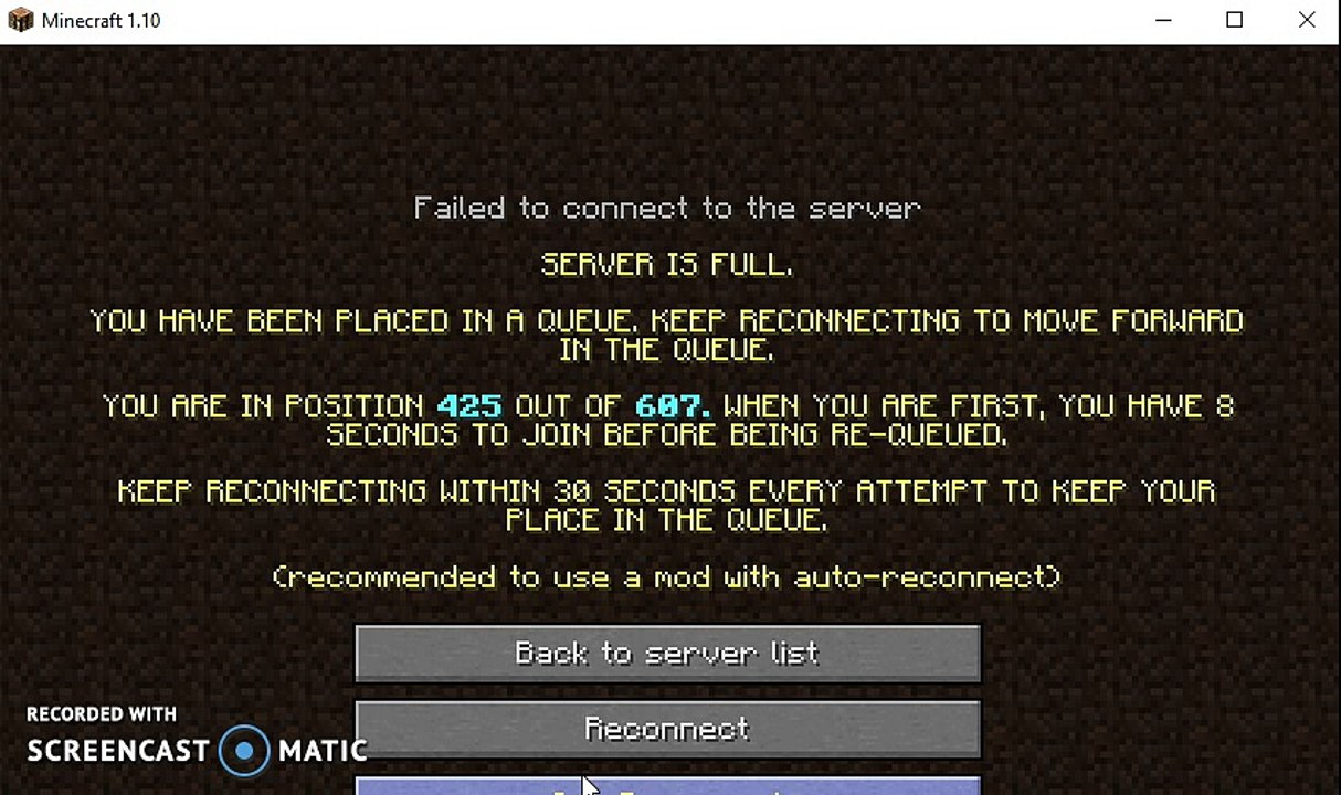 The queue is fast today