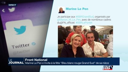 FN: Marine Le Pen s'invite à la fête de sa nièce