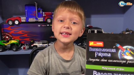 Bruder ПОЖАРНАЯ МАШИНА - Игорек проводит опыты - Запускаем Ракету. Видео для детей