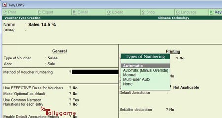 Learn voucher type  in Tally ERP9