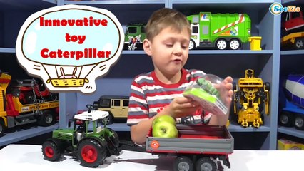 Innovative Toys for kids - Caterpillar. Video for Children Unboxing & Review | Car Toys Review