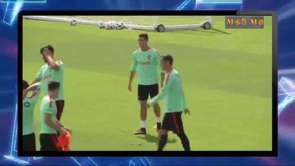 شاهد اخر تدريبات المنتخب البرتغالي قبل مواجهة فرنسا في نهائي يورو 2016‬‎