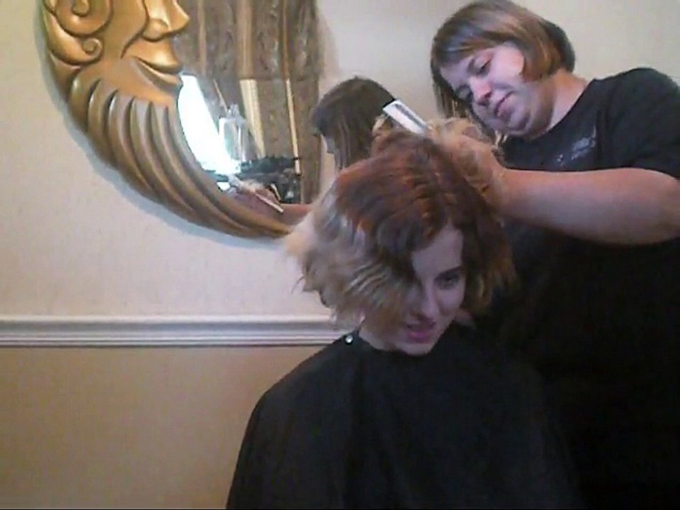 nita gets a hair cut