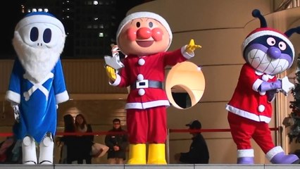 "Merry Christmas with a star of rhythm" Yokohama Anpanman Museum Anpanman song dance Anpanman show