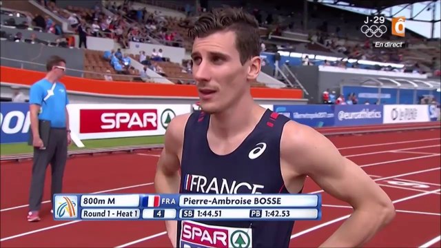 séries 800m H - ChE 2016 athlé (Bosse, Selmouni)